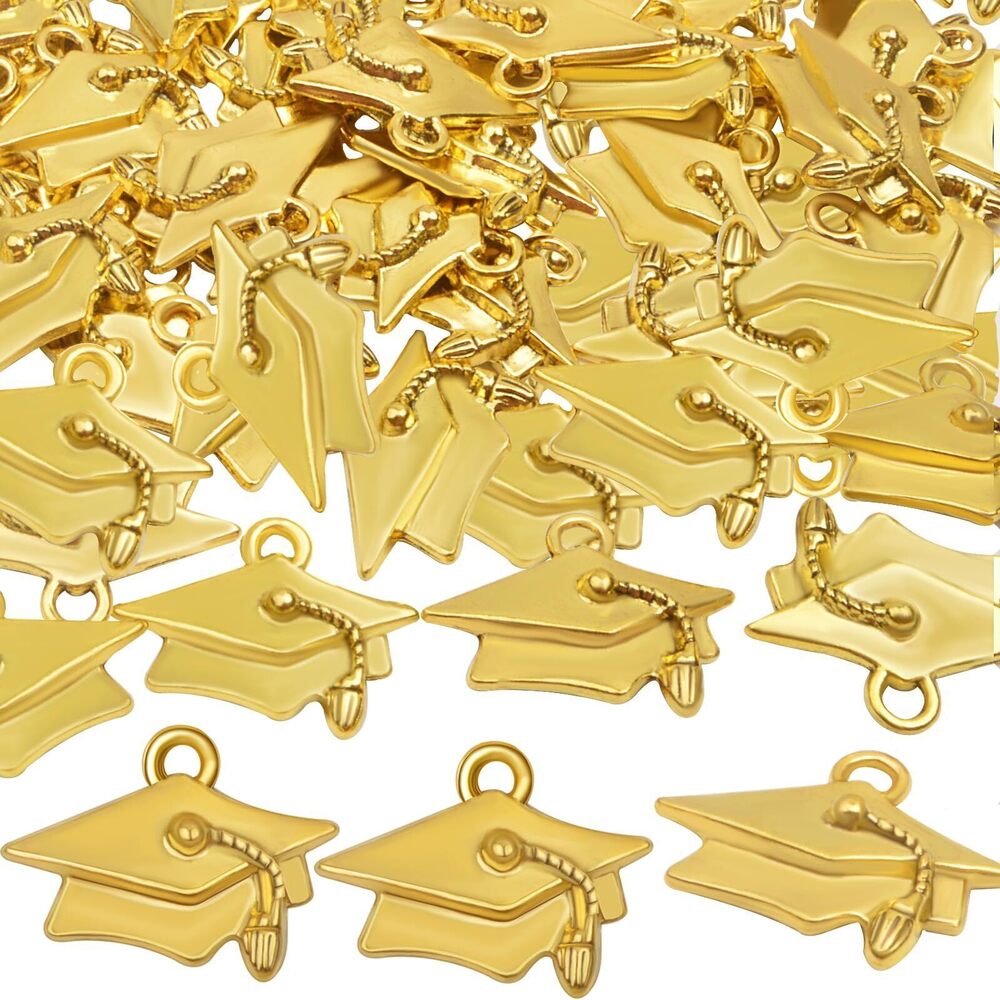 8670 50pcs Graduation Cap Charms Alloy Graduate Diploma Dangle Pendant
